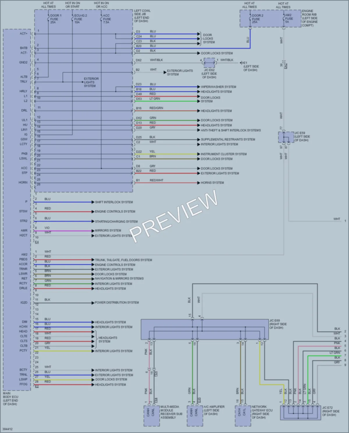 2014 Lexus LX570 Body Control Modules wiring diagram preview