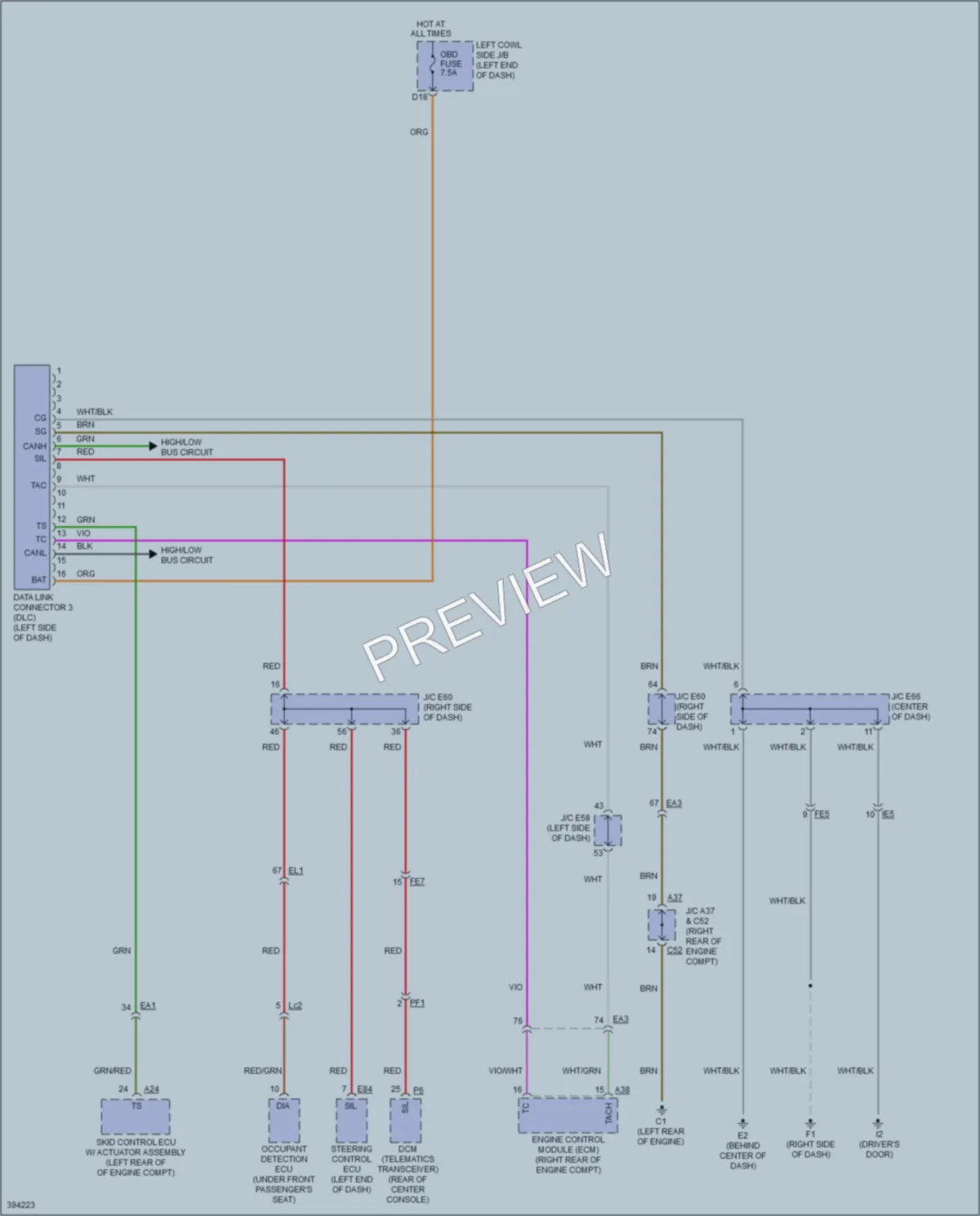 2014 Lexus LX570 Computer Data Lines wiring diagram preview