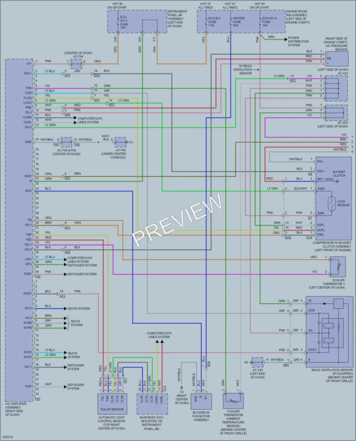 2014 Lexus RX350 Air Conditioning wiring diagram preview