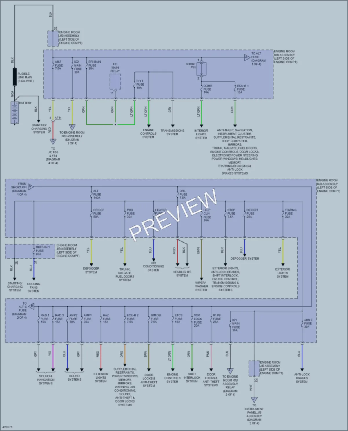 2014 Lexus RX350 Power Distribution wiring diagram preview