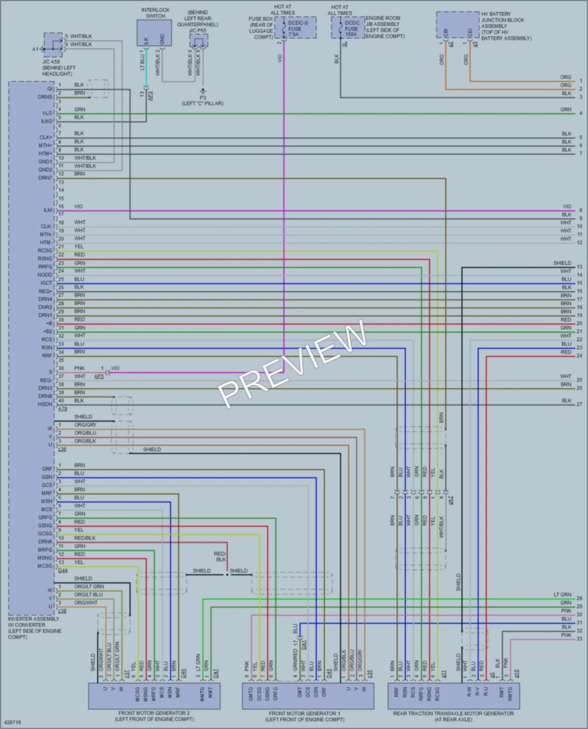 2014 Lexus RX450h Transmission wiring diagram preview