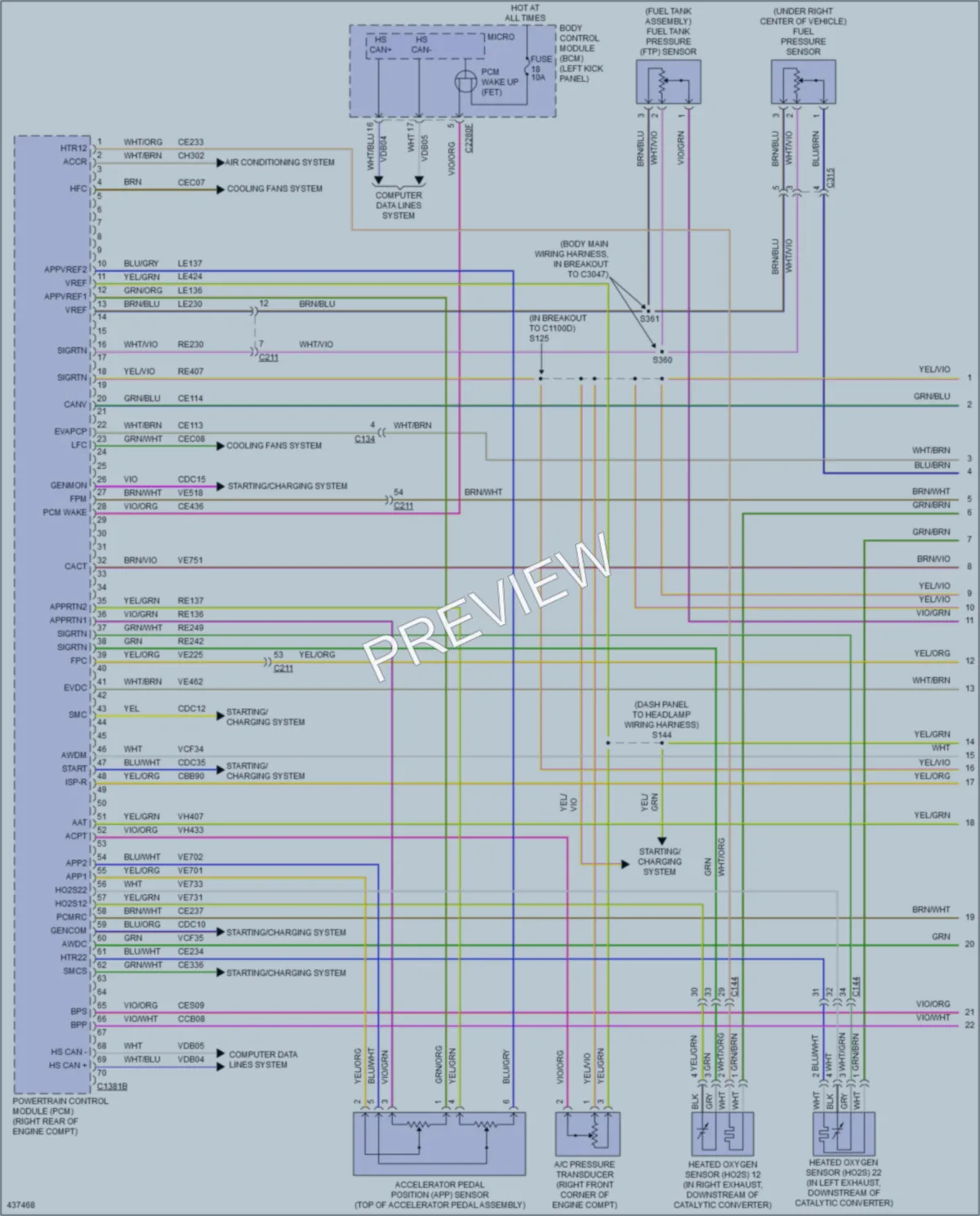 2014 Lincoln MKS Engine Performance wiring diagram preview