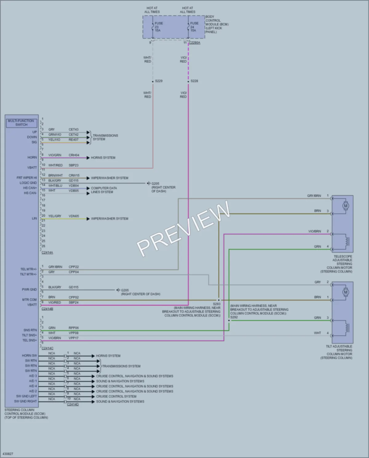 2014 Lincoln MKX Electronic Power Steering wiring diagram preview