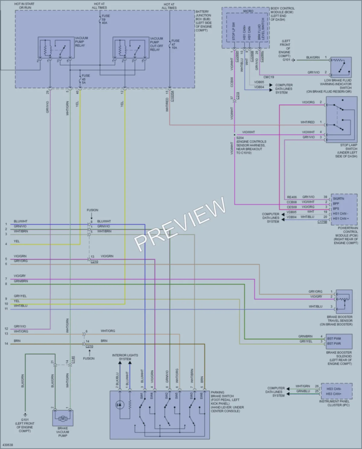 2014 Lincoln MKZ Anti Lock Brakes wiring diagram preview