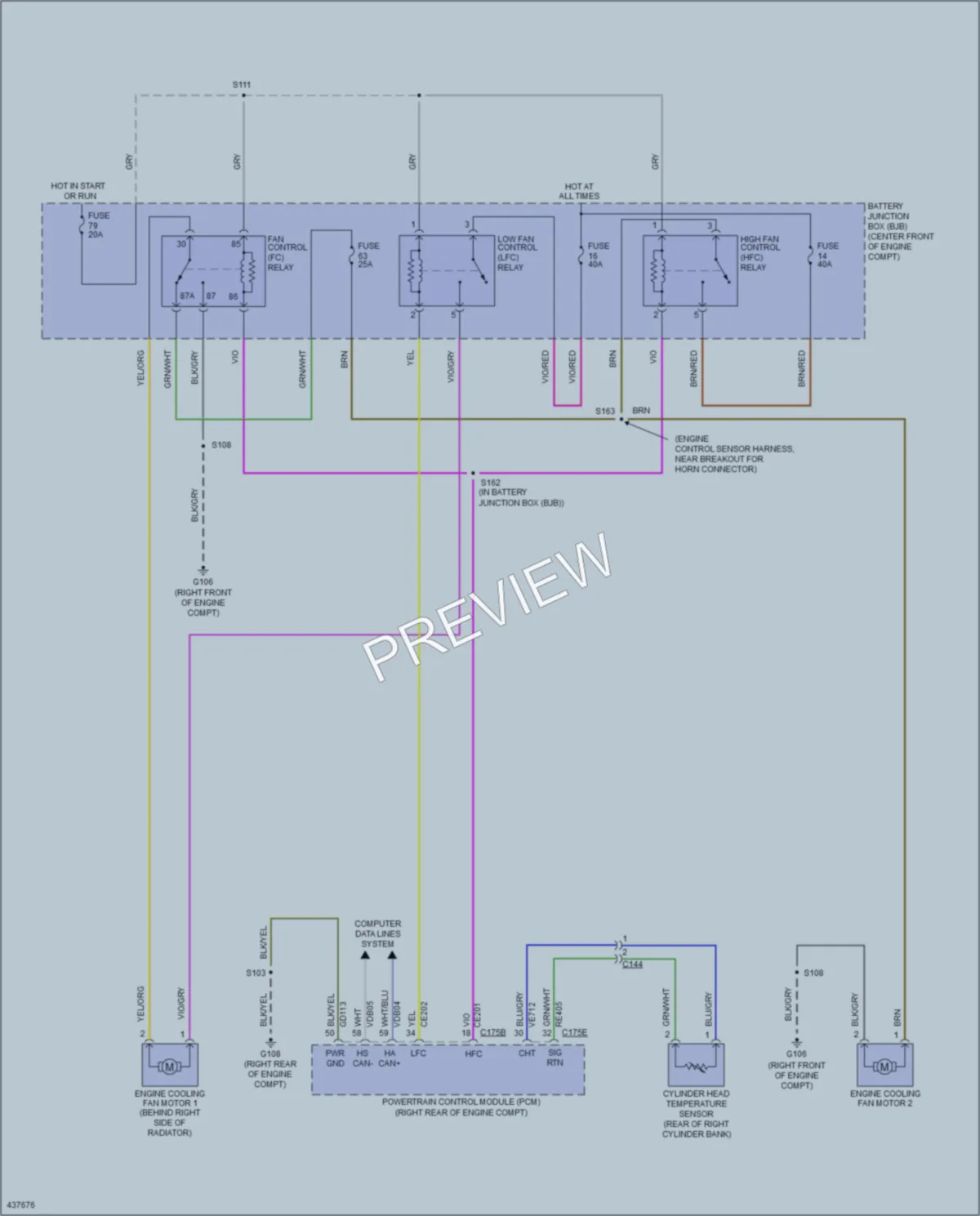 2014 Lincoln Navigator Cooling Fan wiring diagram preview