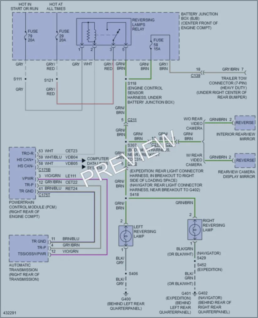 2014 Lincoln Navigator Exterior Lights wiring diagram preview