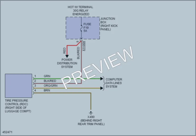 2014 MINI Cooper Warning Systems wiring diagram preview