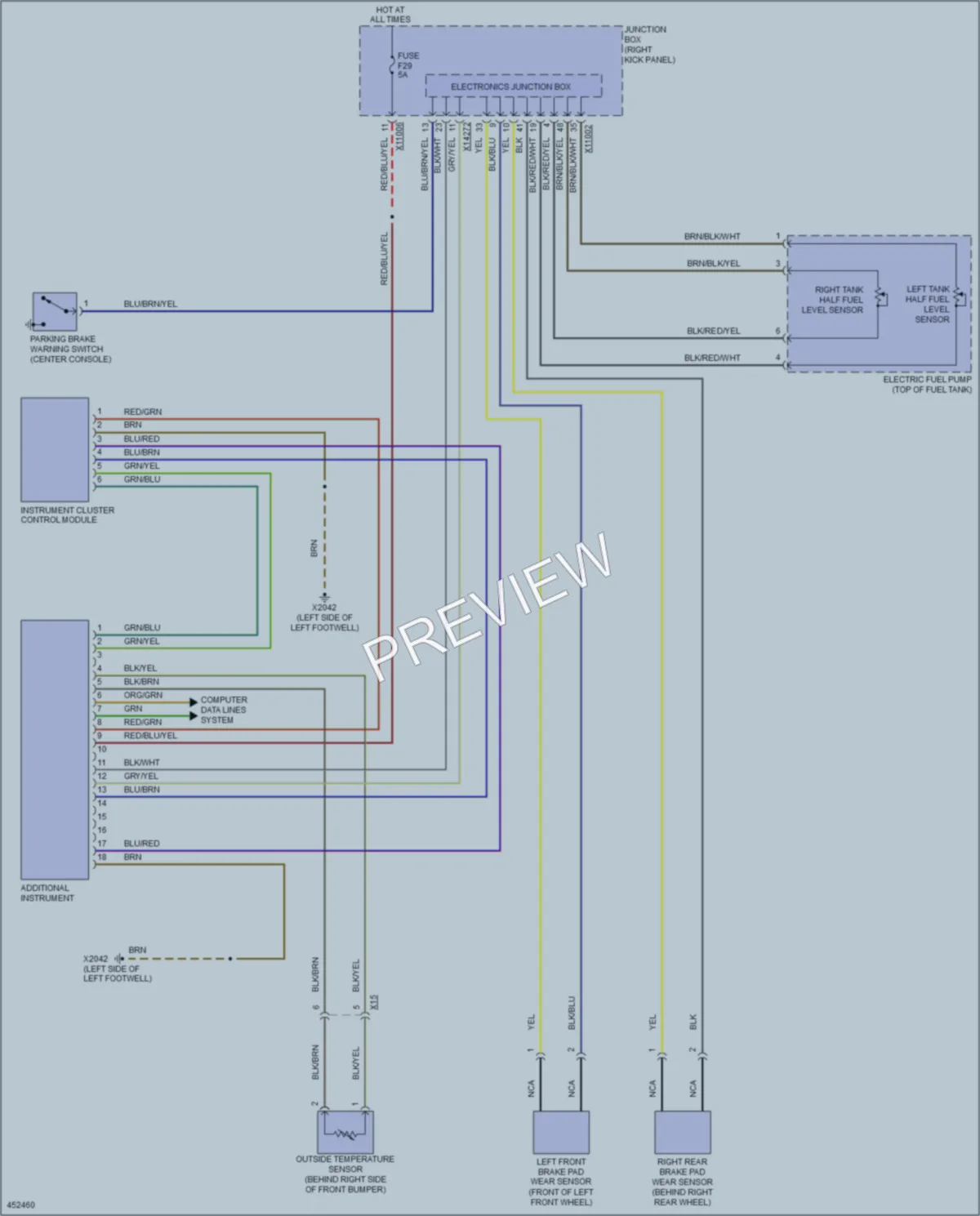 2014 MINI CooperClubman Instrument Cluster wiring diagram preview