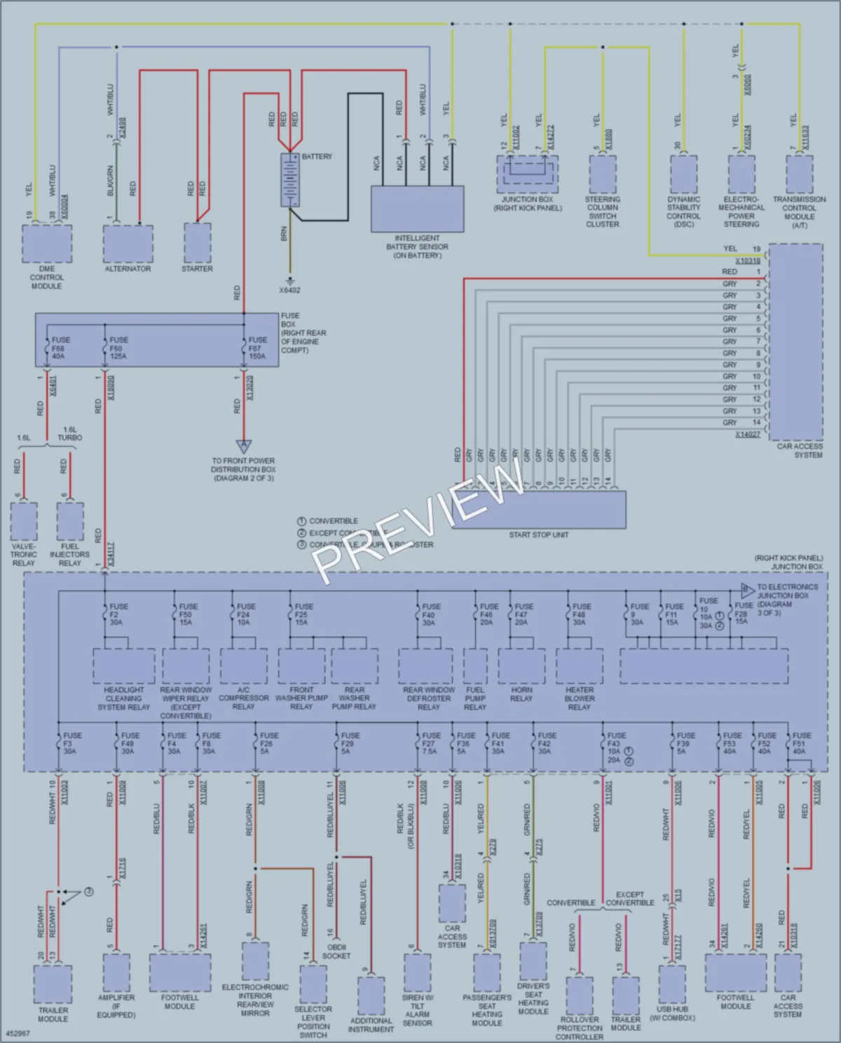 2014 MINI CooperClubman Power Distribution wiring diagram preview