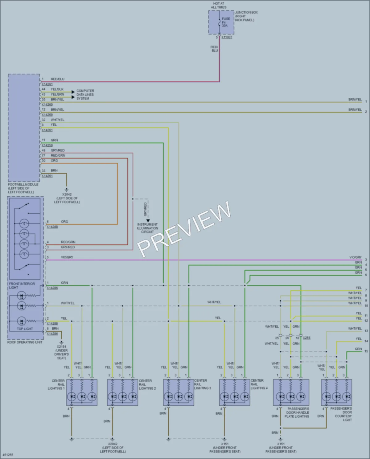 2014 MINI CooperCountryman Interior Lights wiring diagram preview