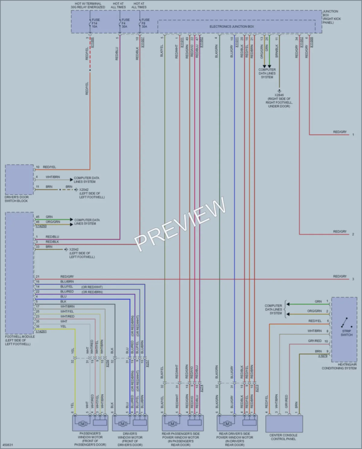 2014 MINI CooperCountryman Power Windows wiring diagram preview