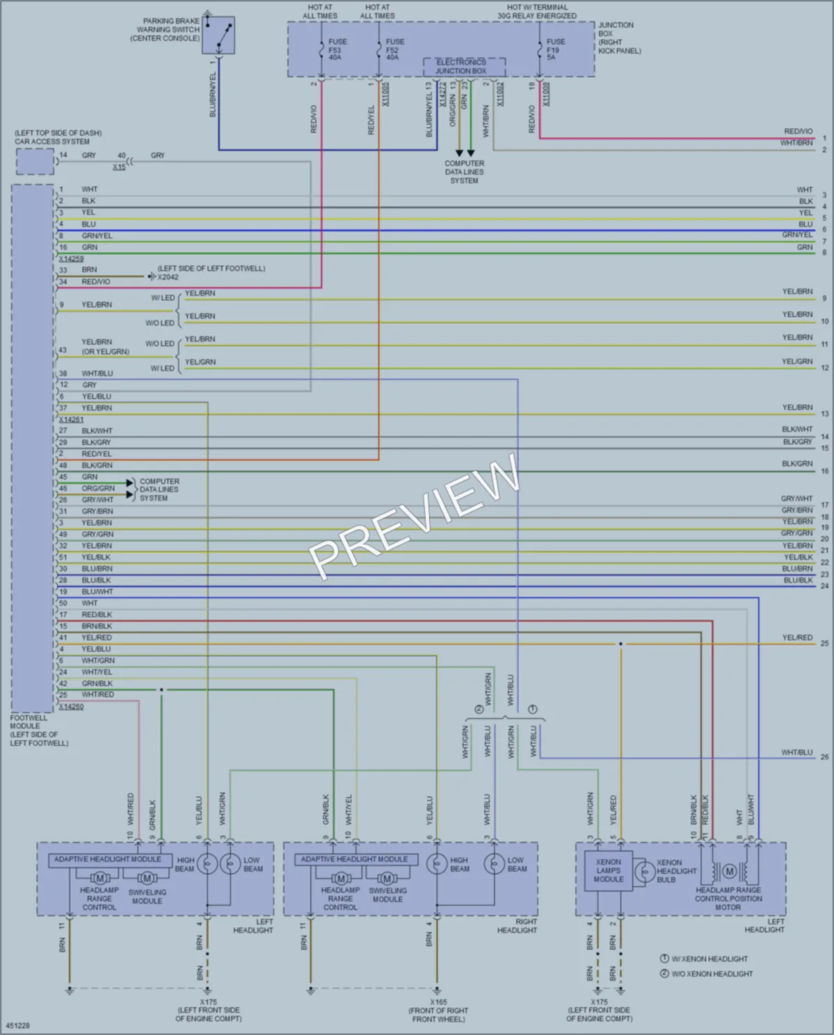 2014 MINI CooperPaceman Headlights wiring diagram preview