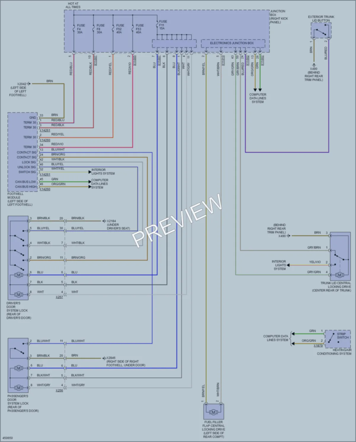 2014 MINI CooperPaceman Power Door Locks wiring diagram preview