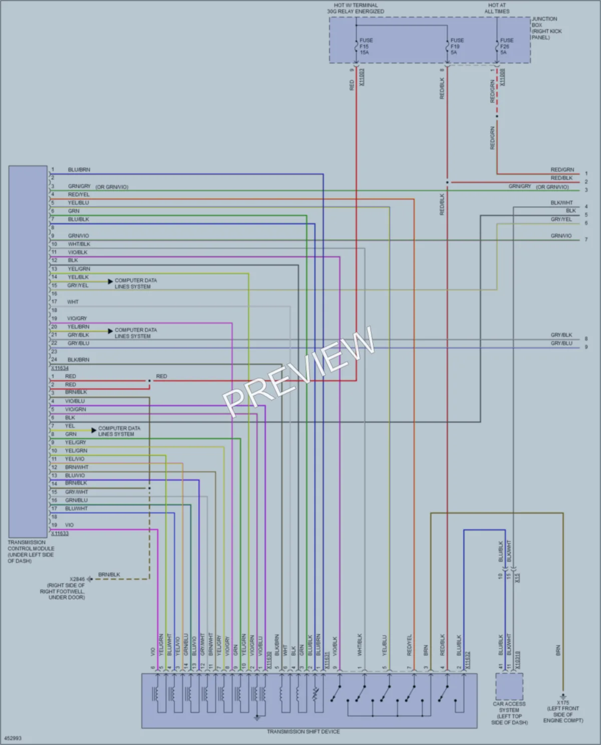 2014 MINI CooperPaceman Transmission wiring diagram preview