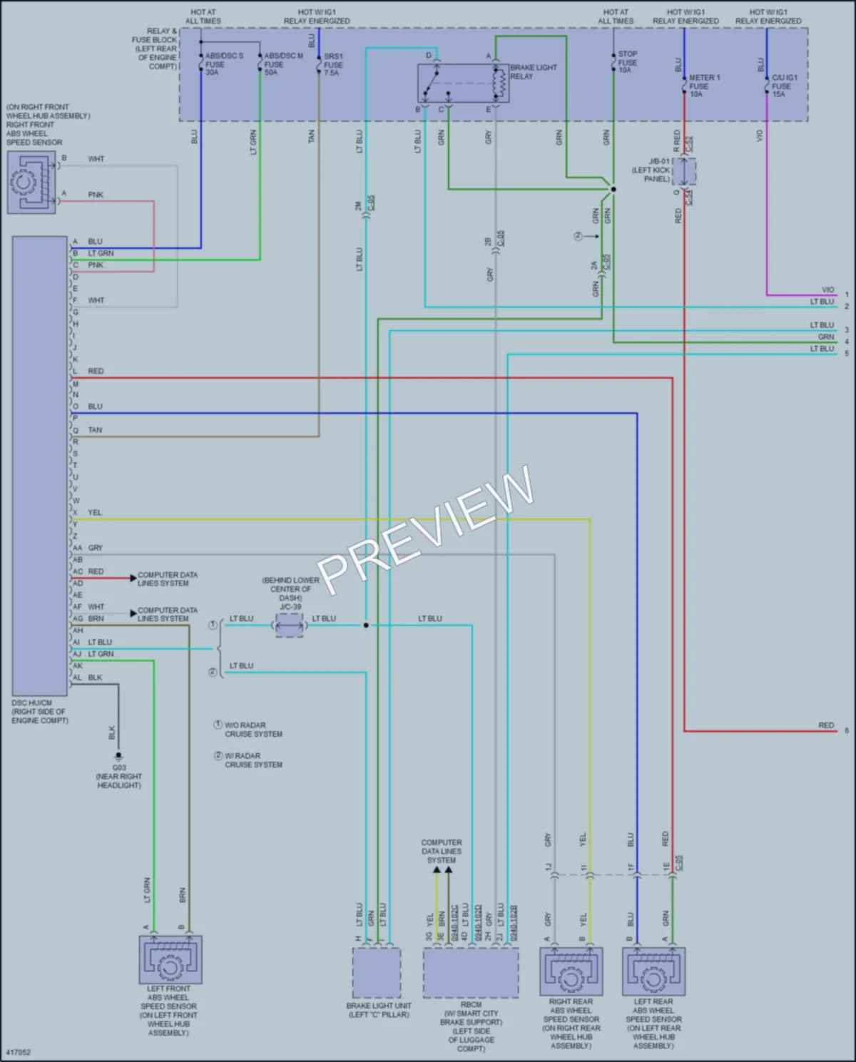 2014 Mazda 3 Anti Lock Brakes wiring diagram preview