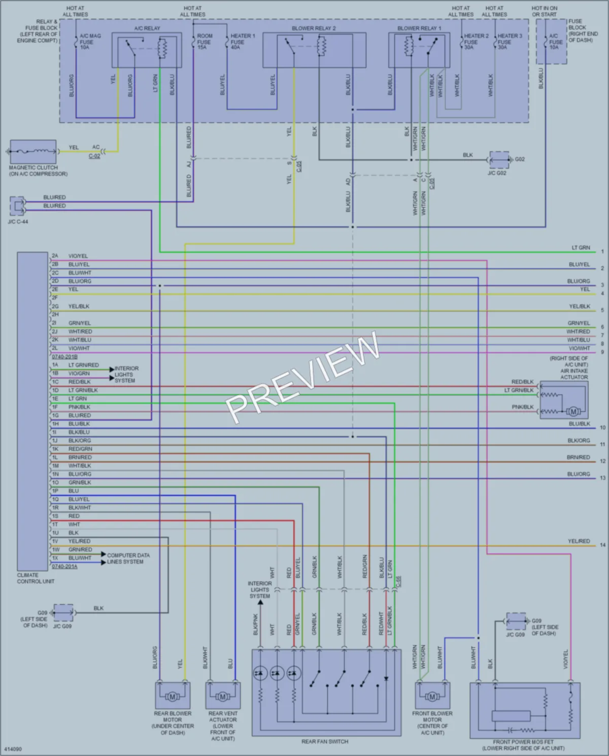 2014 Mazda 5 Air Conditioning wiring diagram preview