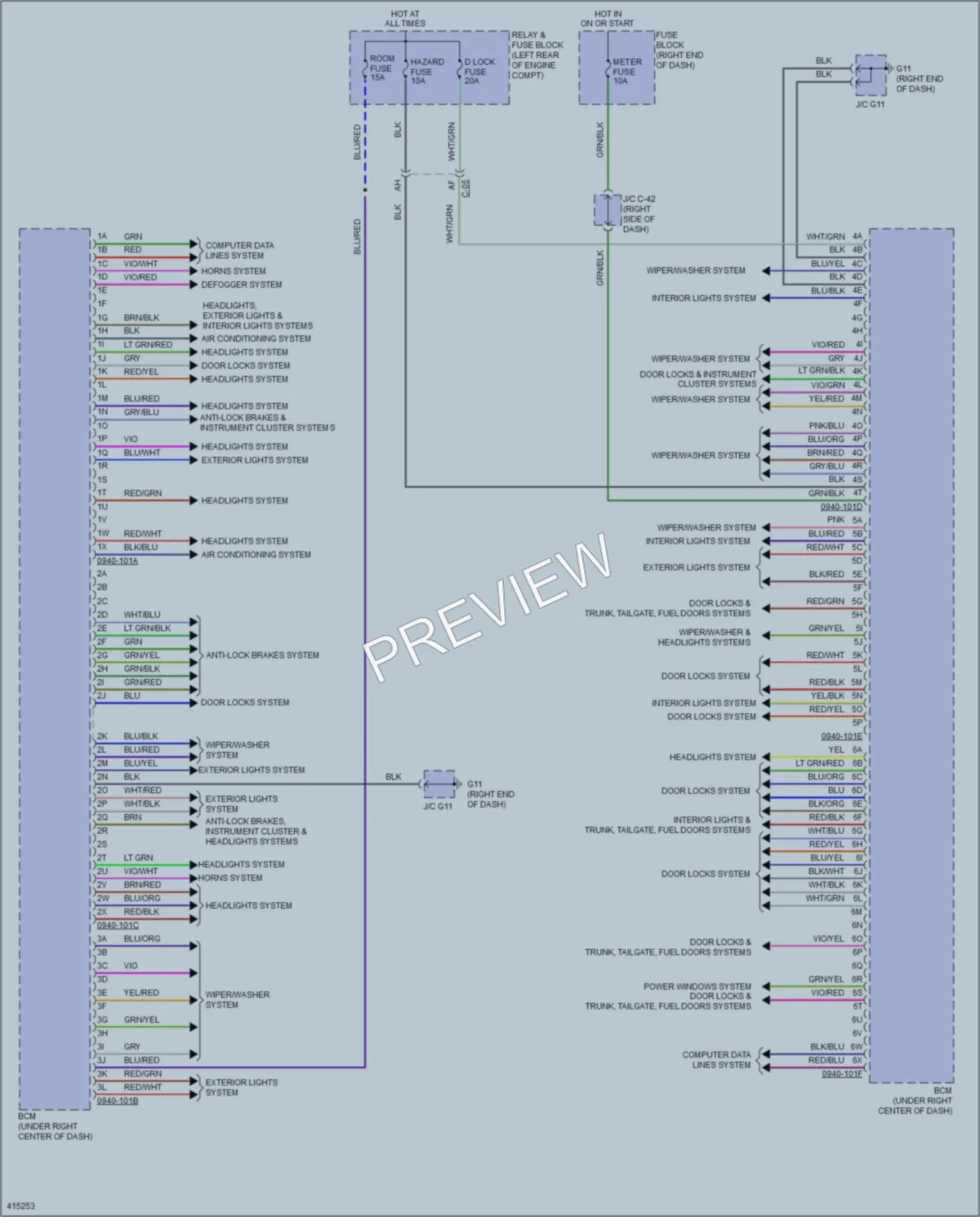 2014 Mazda 5 Body Control Modules wiring diagram preview