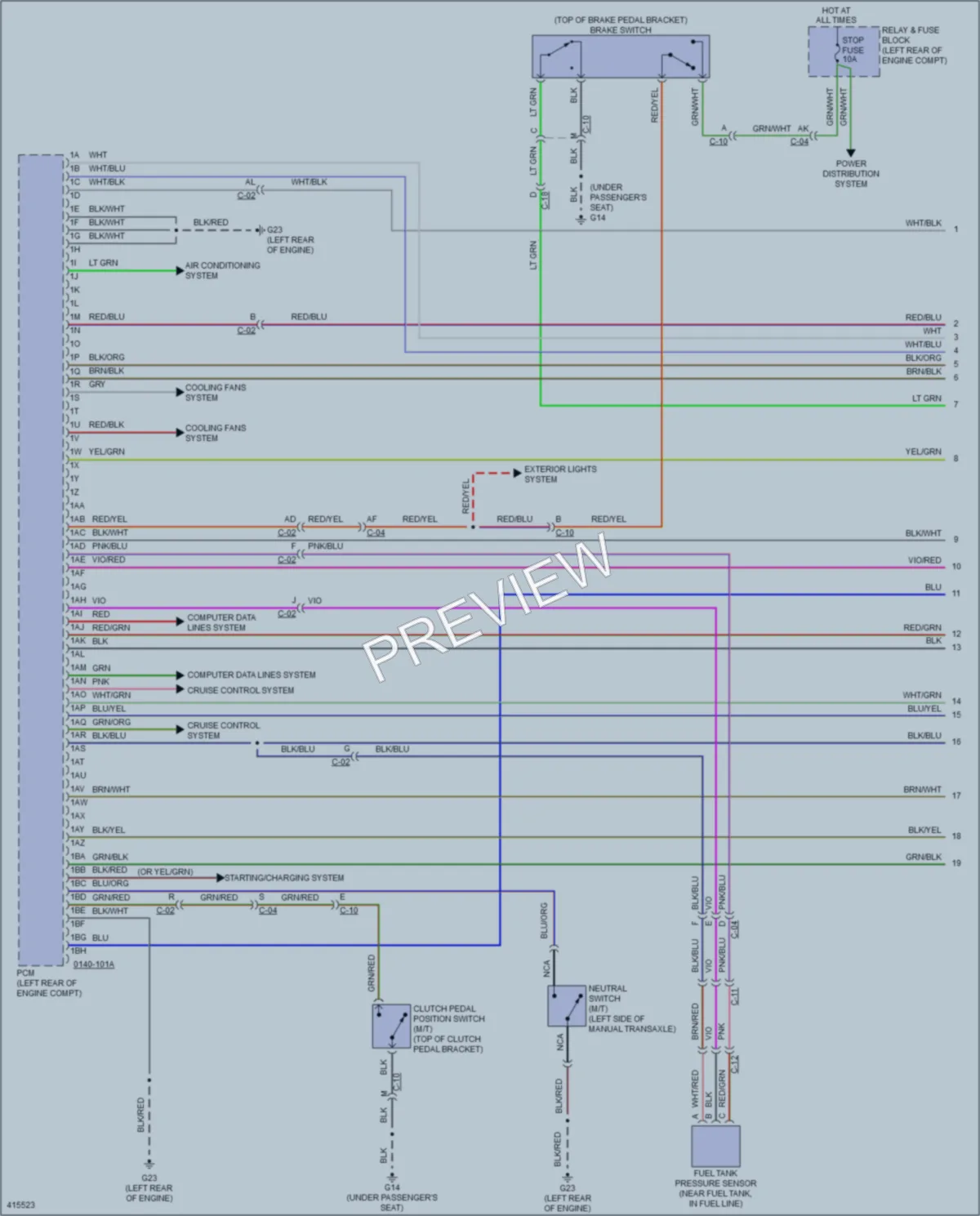 2014 Mazda 5 Engine Performance wiring diagram preview