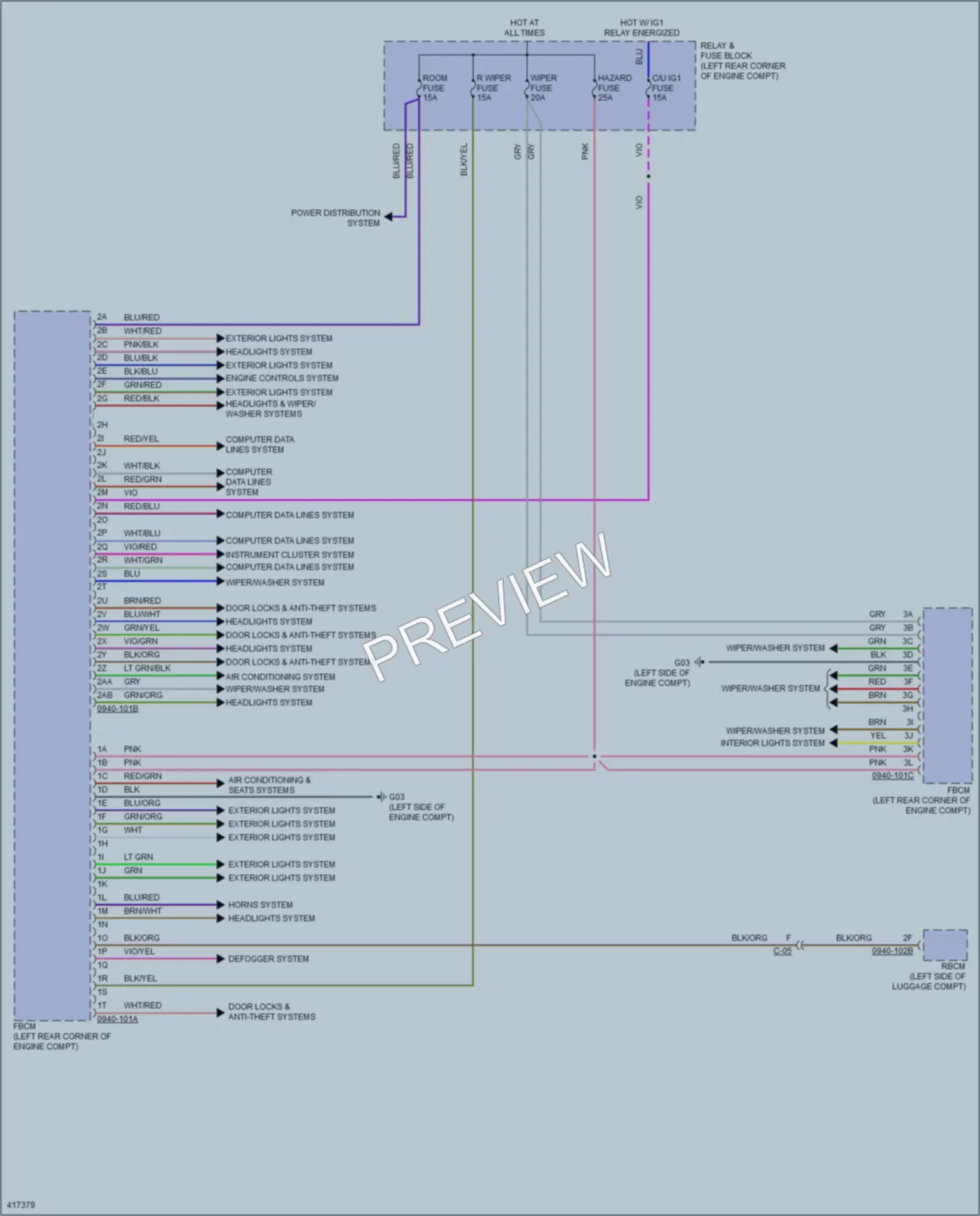 2014 Mazda 6 Body Control Modules wiring diagram preview