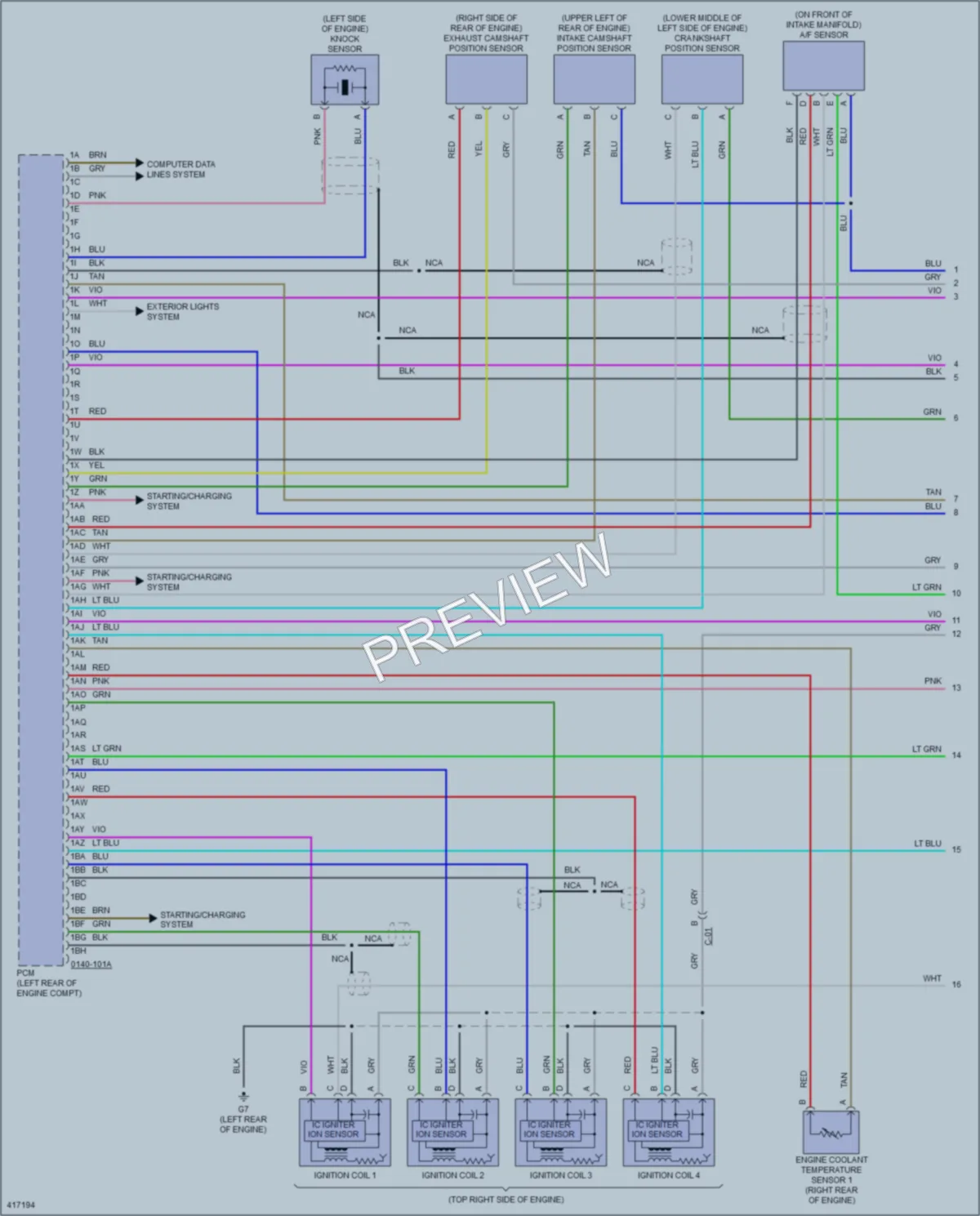 2014 Mazda 6 Engine Performance wiring diagram preview