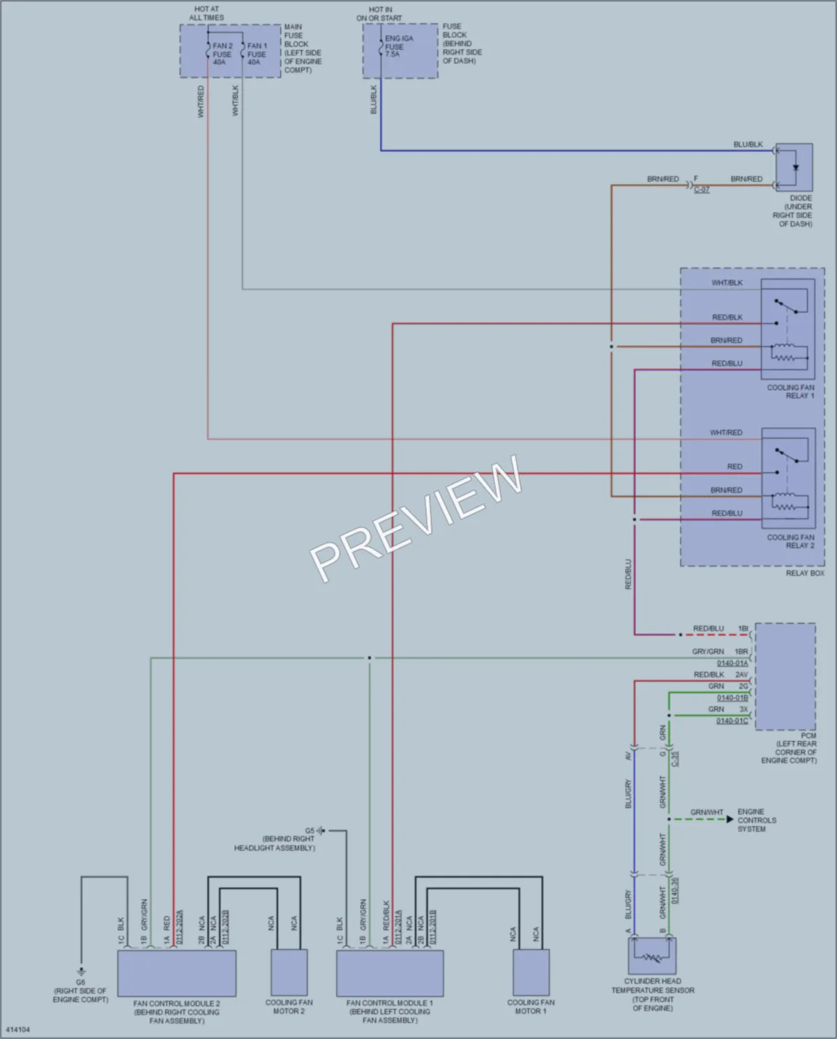 2014 Mazda CX9 Cooling Fan wiring diagram preview