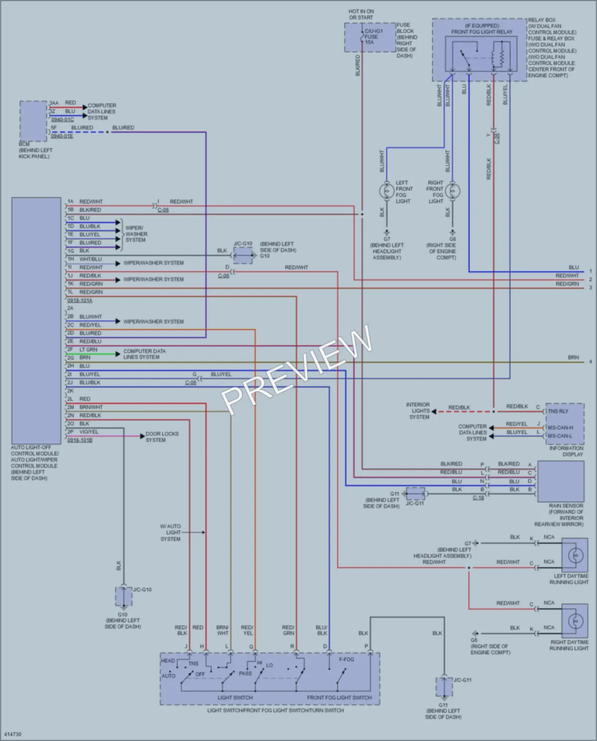2014 Mazda CX9 Headlights wiring diagram preview
