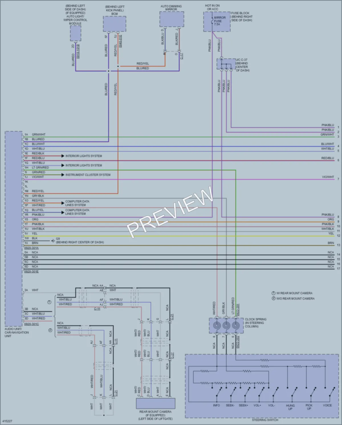 2014 Mazda CX9 Radio wiring diagram preview