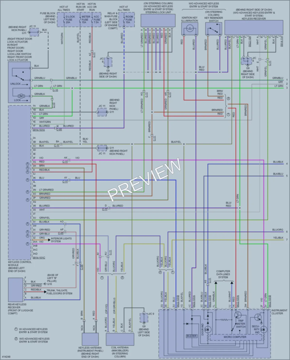 2014 Mazda MX5Miata Anti Theft wiring diagram preview
