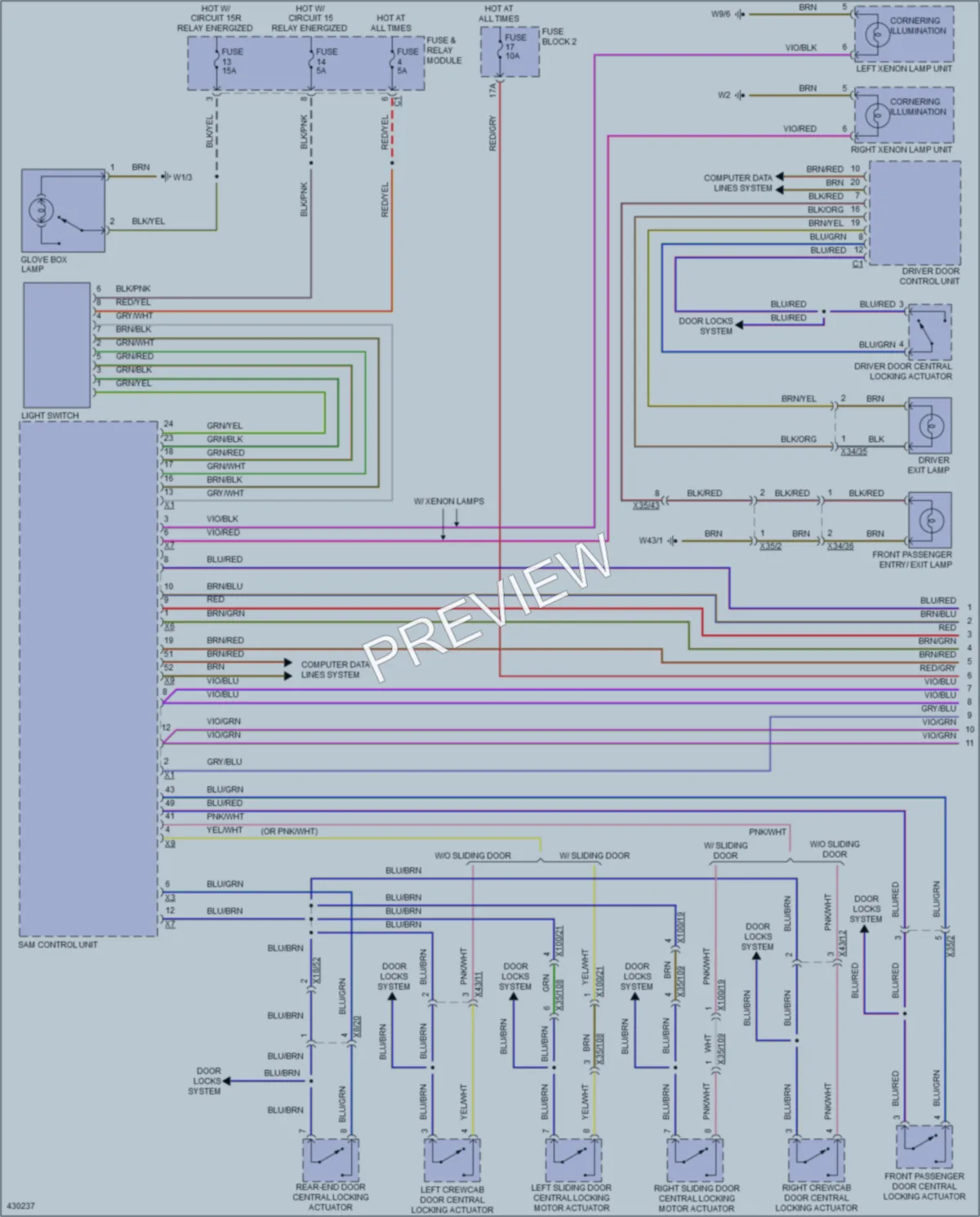 2014 MercedesBenz 2500Sprinter Interior Lights wiring diagram preview