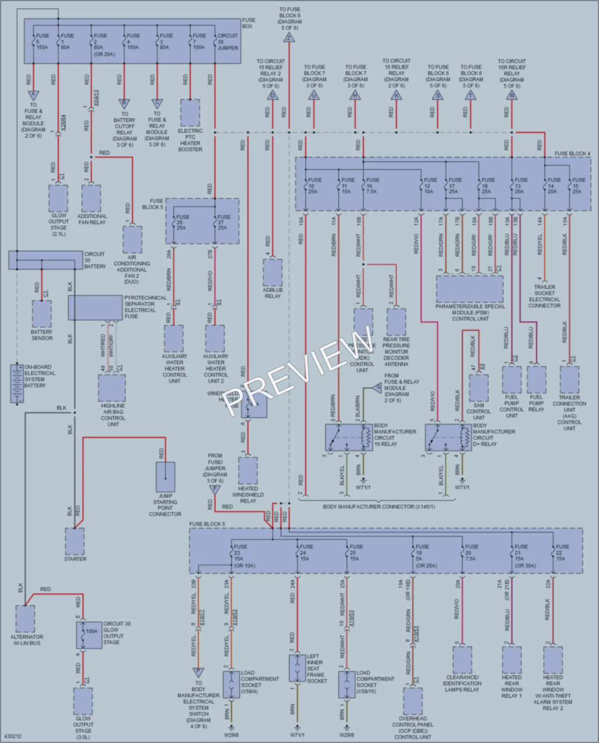 2014 MercedesBenz 2500Sprinter Power Distribution wiring diagram preview