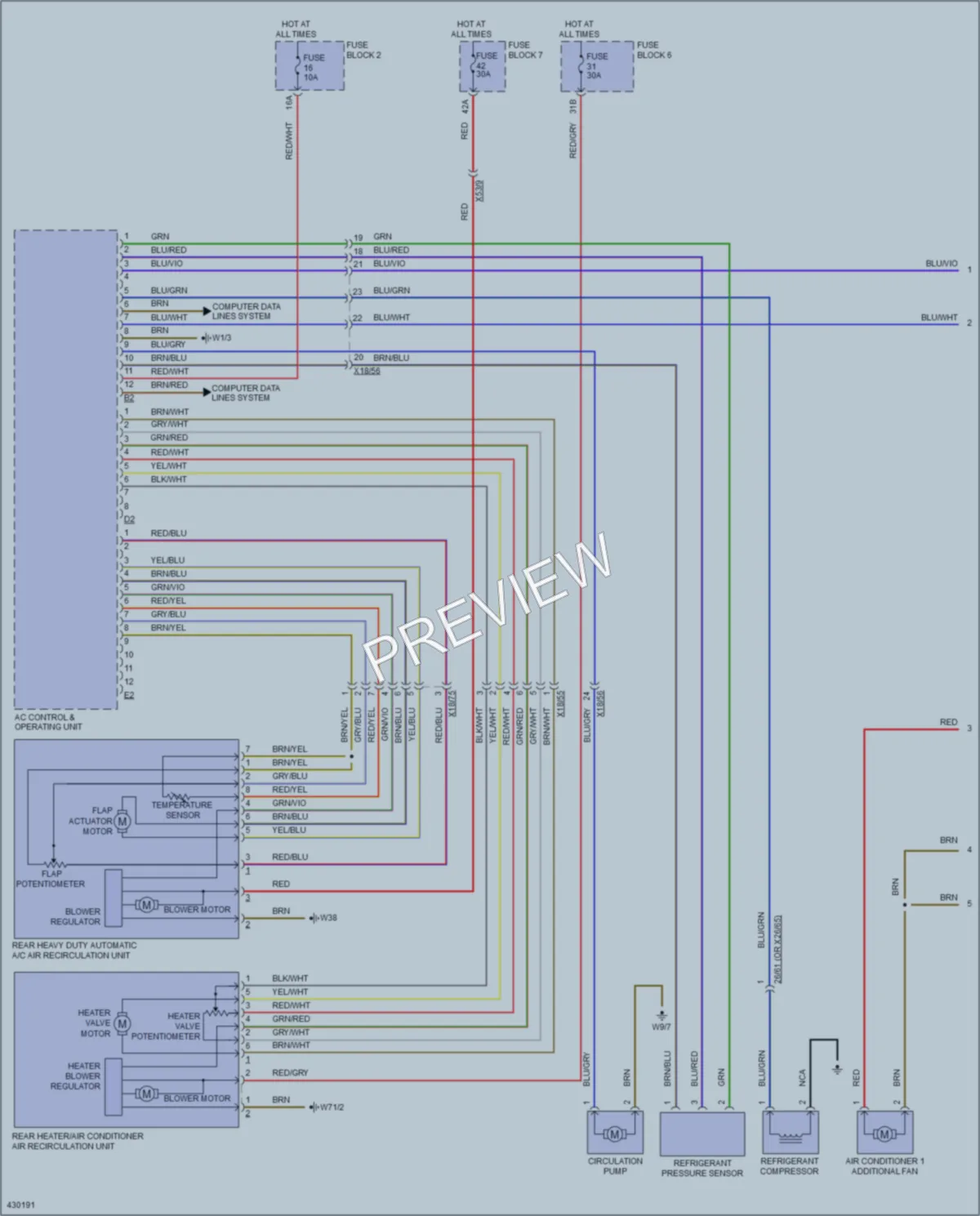 2014 MercedesBenz 3500Sprinter Air Conditioning wiring diagram preview