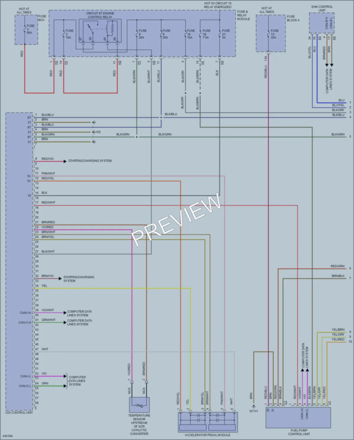 2014 MercedesBenz 3500Sprinter Engine Performance wiring diagram preview