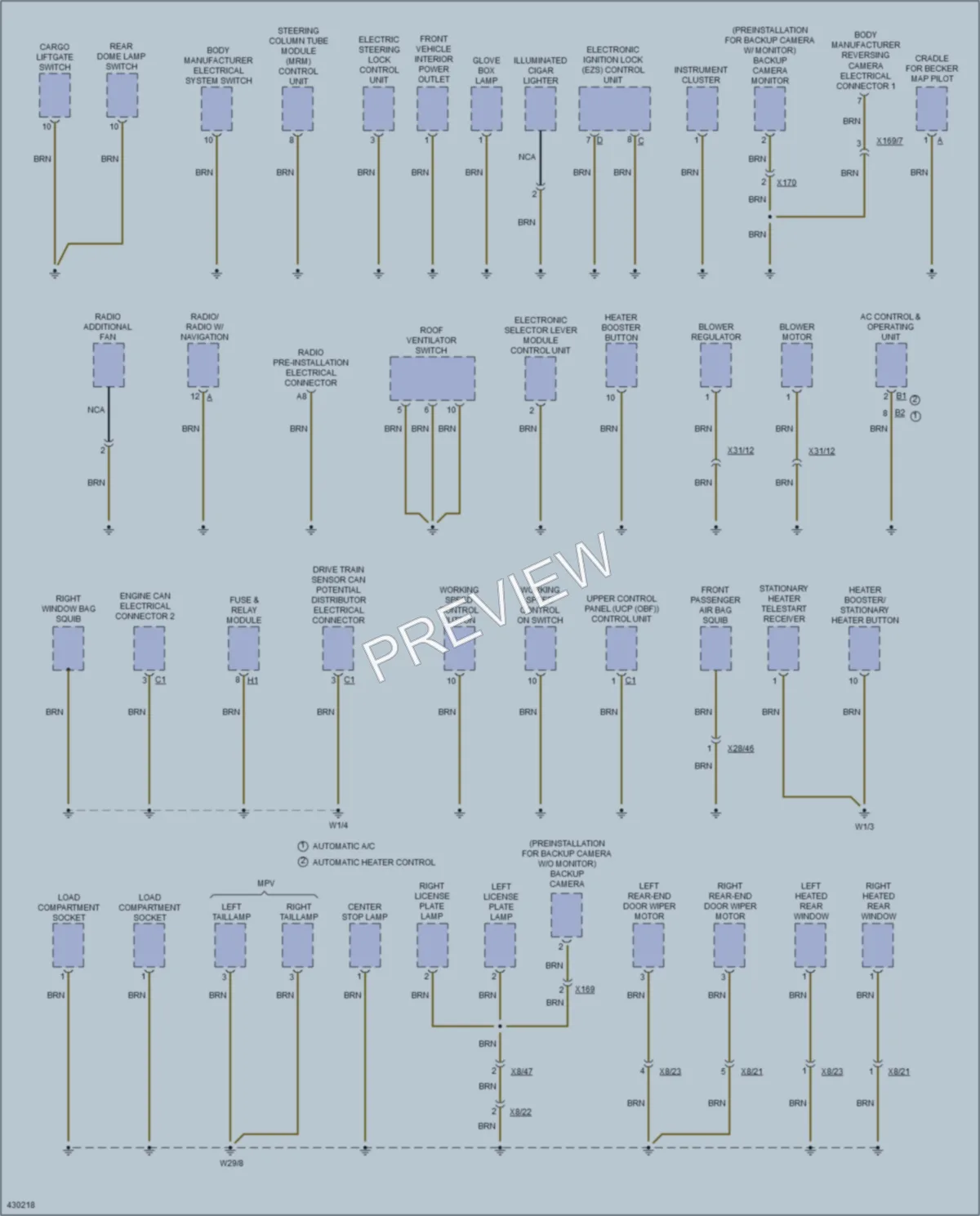 2014 MercedesBenz 3500Sprinter Ground Distribution wiring diagram preview