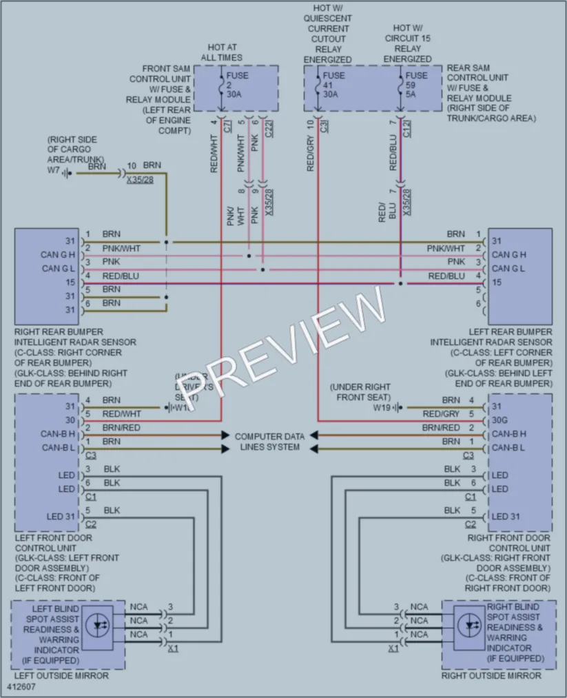 2014 MercedesBenz C250 Navigation wiring diagram preview