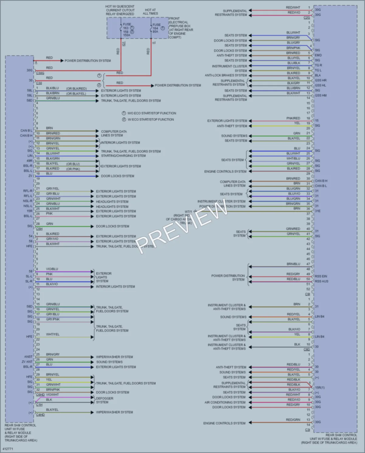2014 MercedesBenz C350 Body Control Modules wiring diagram preview