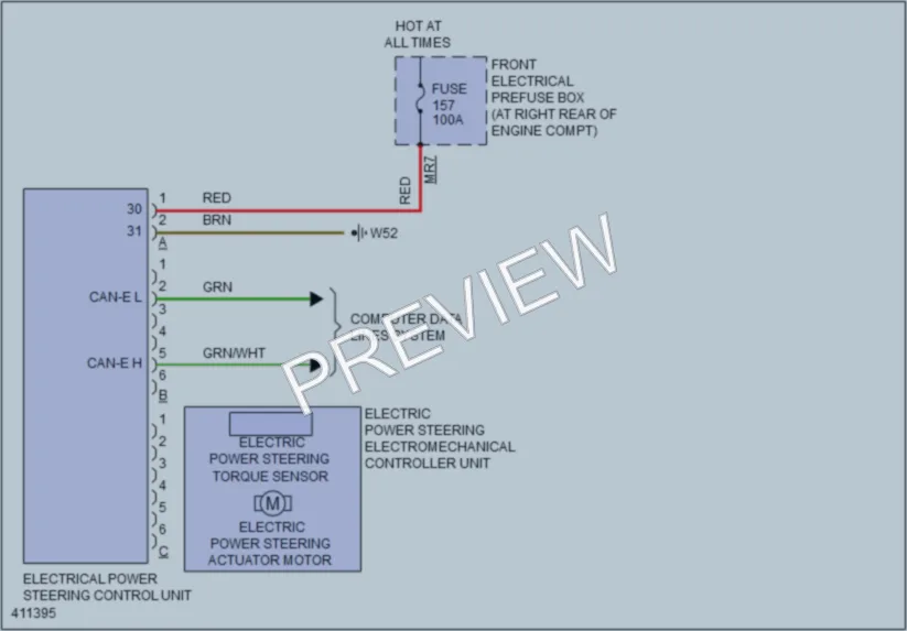 2014 MercedesBenz C350 Electronic Power Steering wiring diagram preview