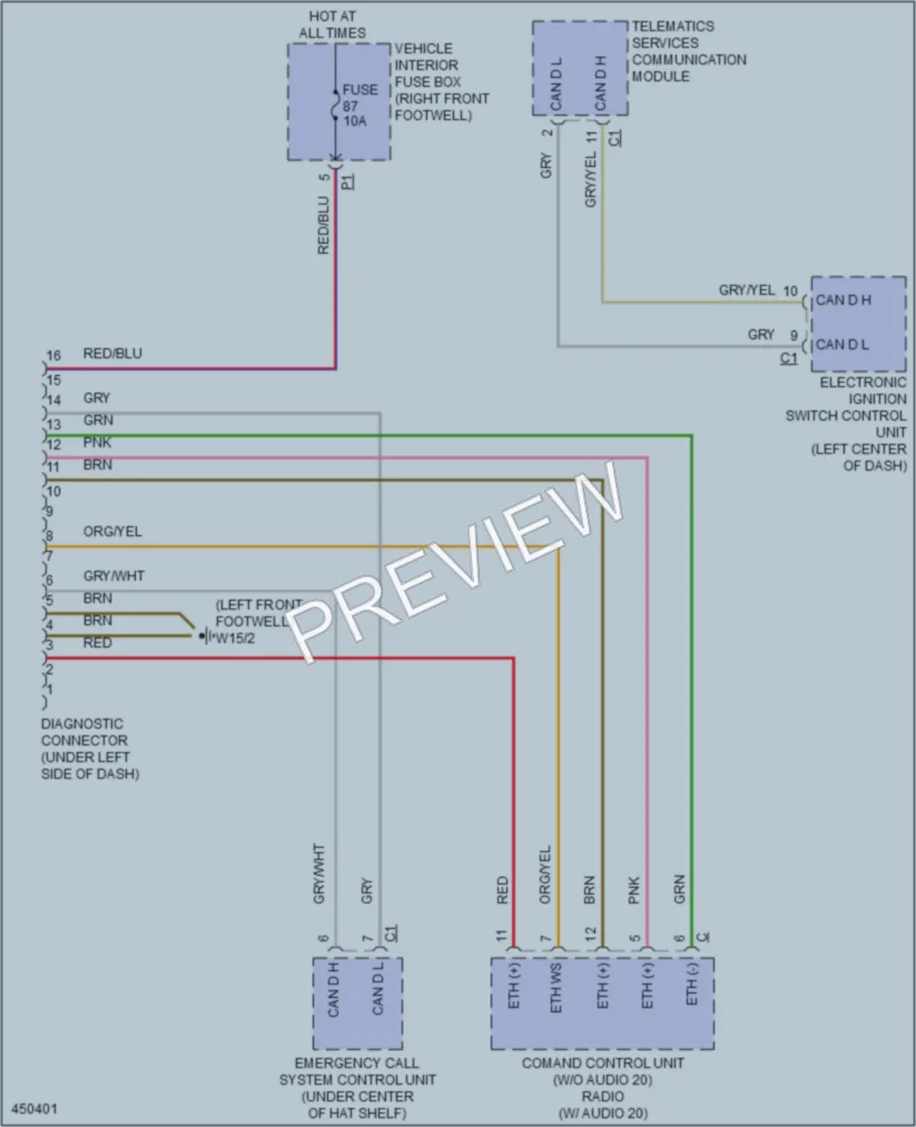 2014 MercedesBenz CLA250 Computer Data Lines wiring diagram preview