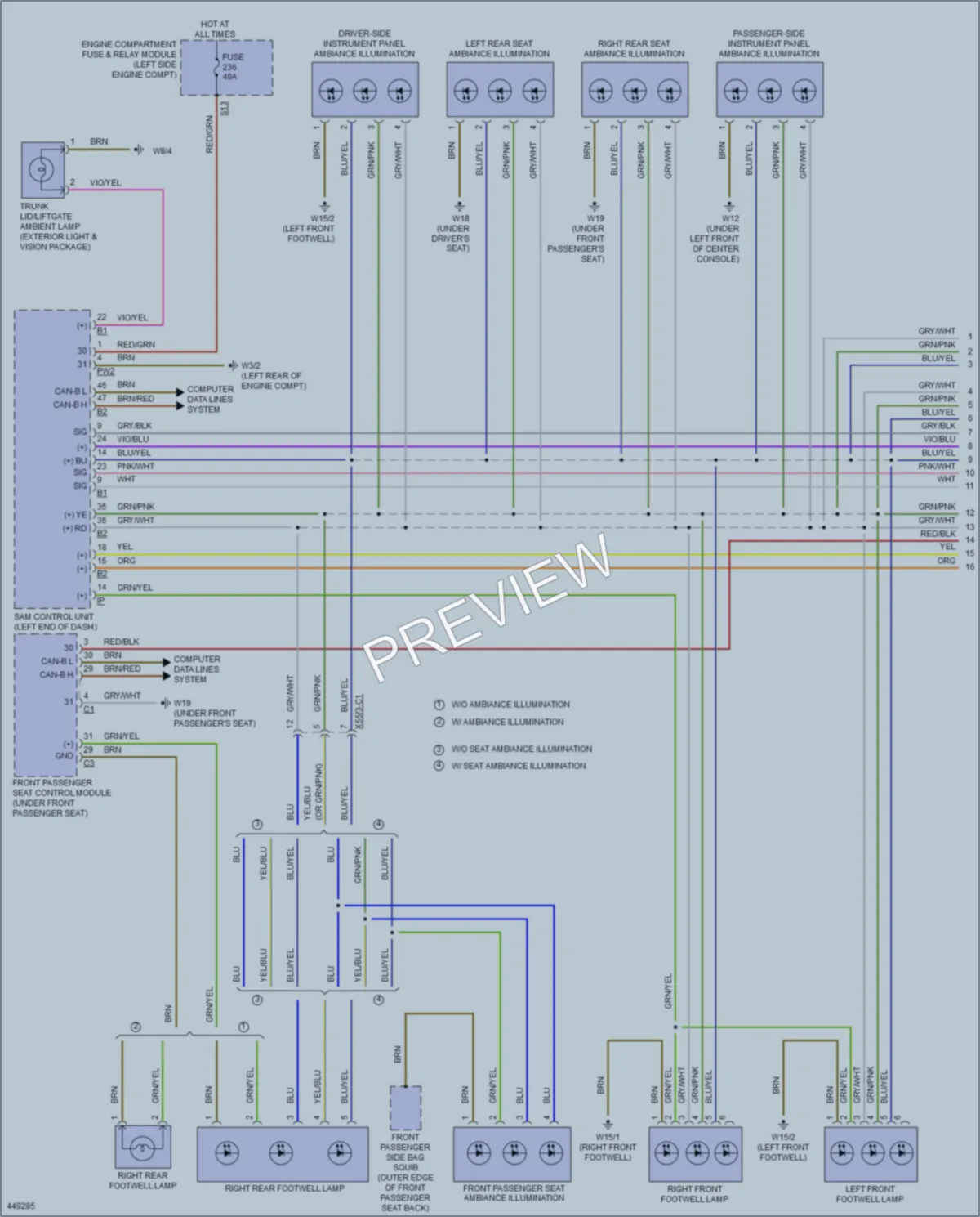2014 MercedesBenz CLA250 Interior Lights wiring diagram preview