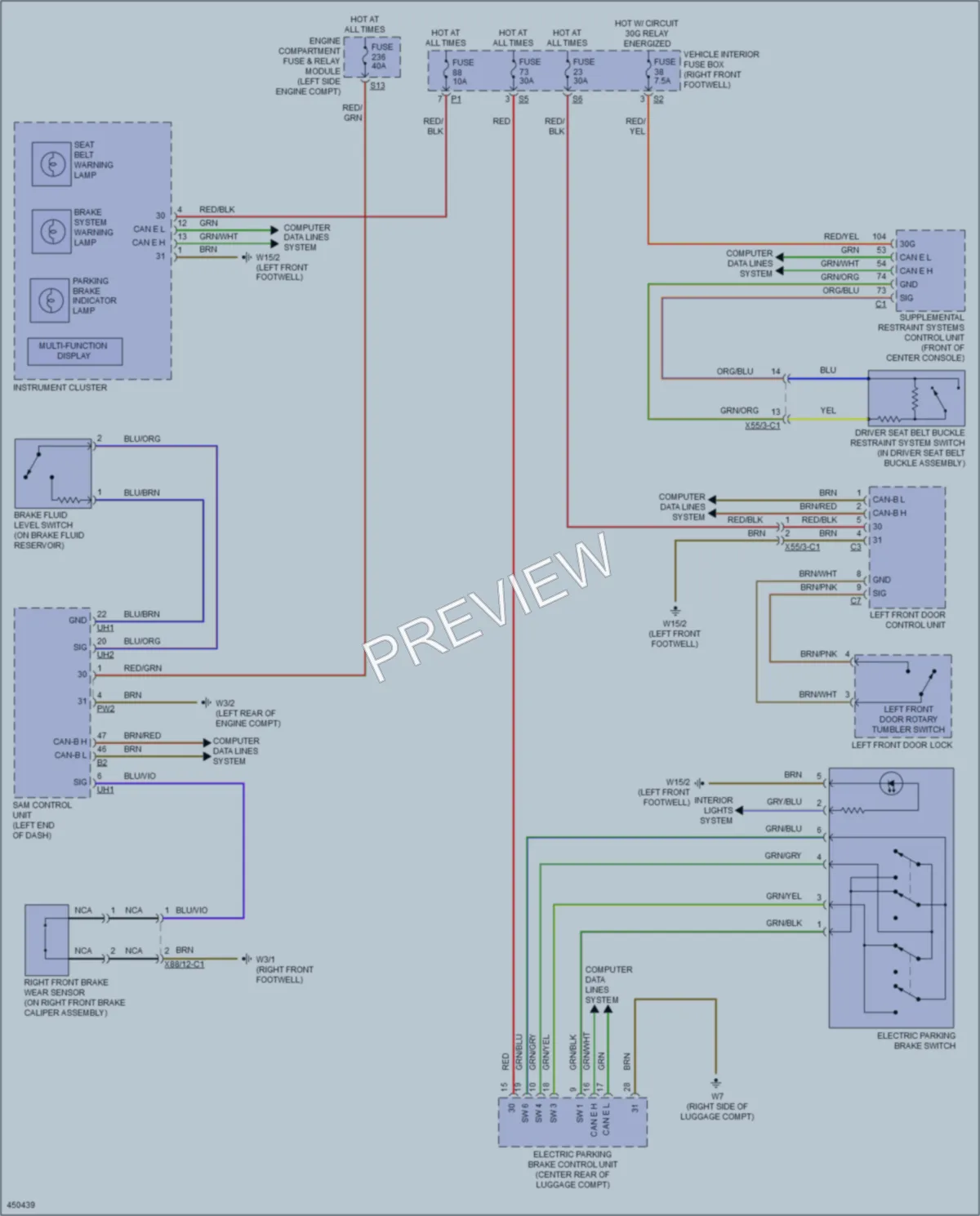 2014 MercedesBenz CLA250 Warning Systems wiring diagram preview