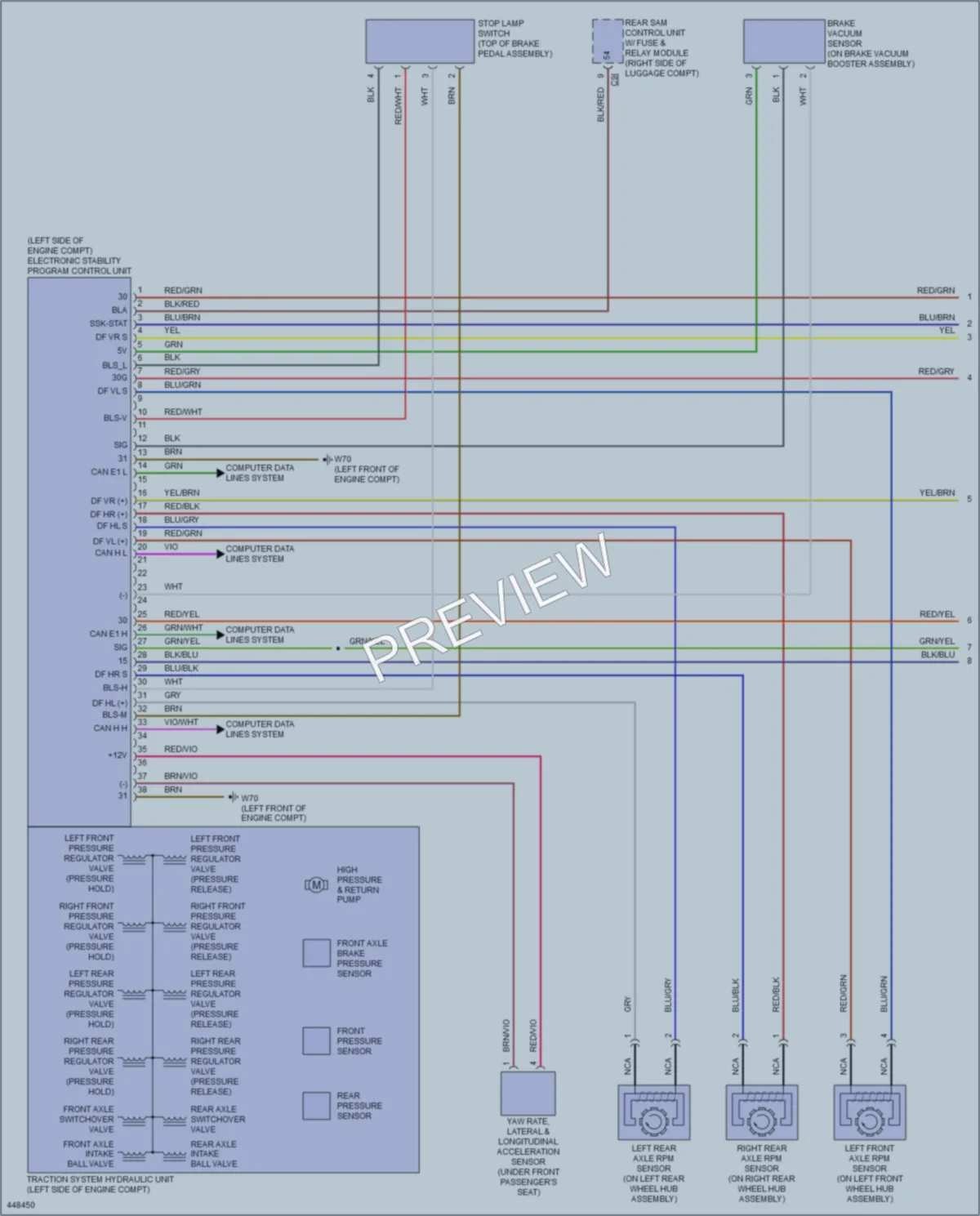 2014 MercedesBenz E250BLUETEC Anti Lock Brakes wiring diagram preview