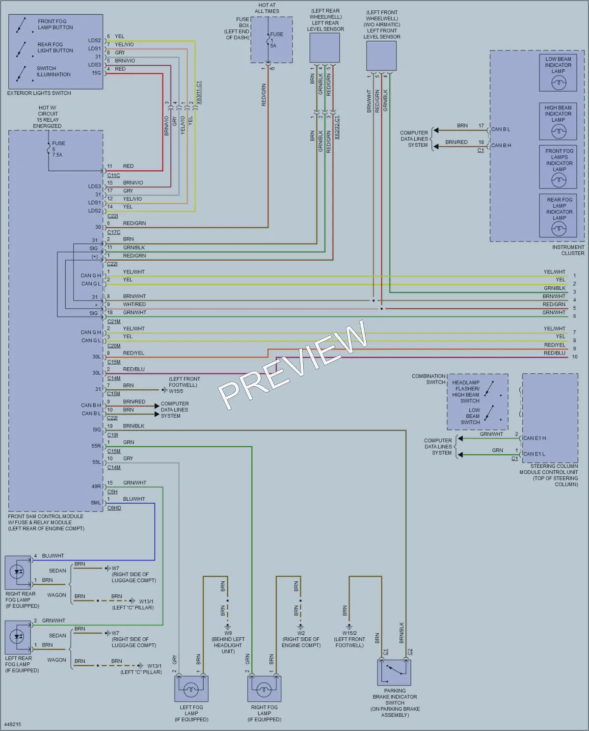 2014 MercedesBenz E250BLUETEC Headlights wiring diagram preview