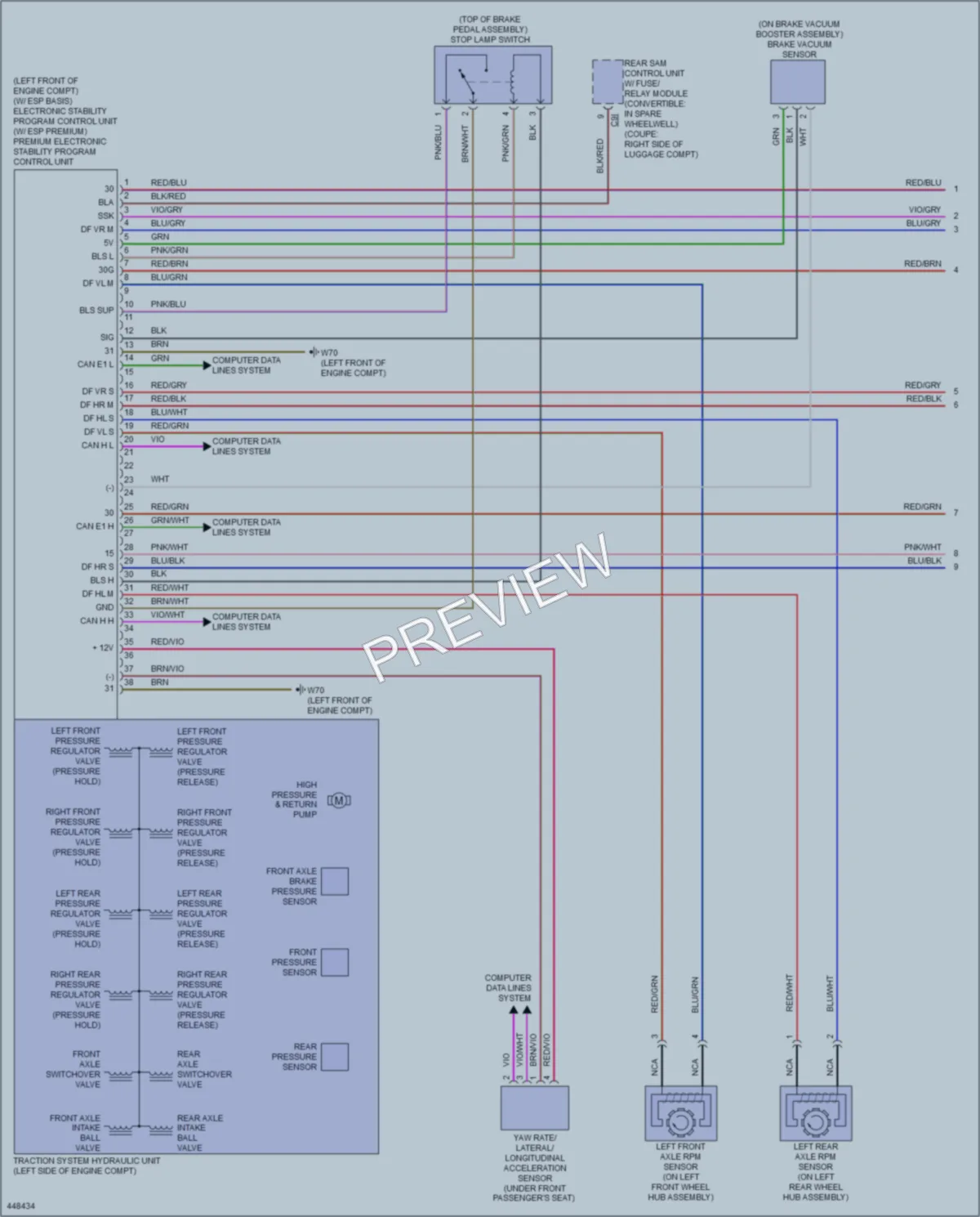 2014 MercedesBenz E350 Anti Lock Brakes wiring diagram preview