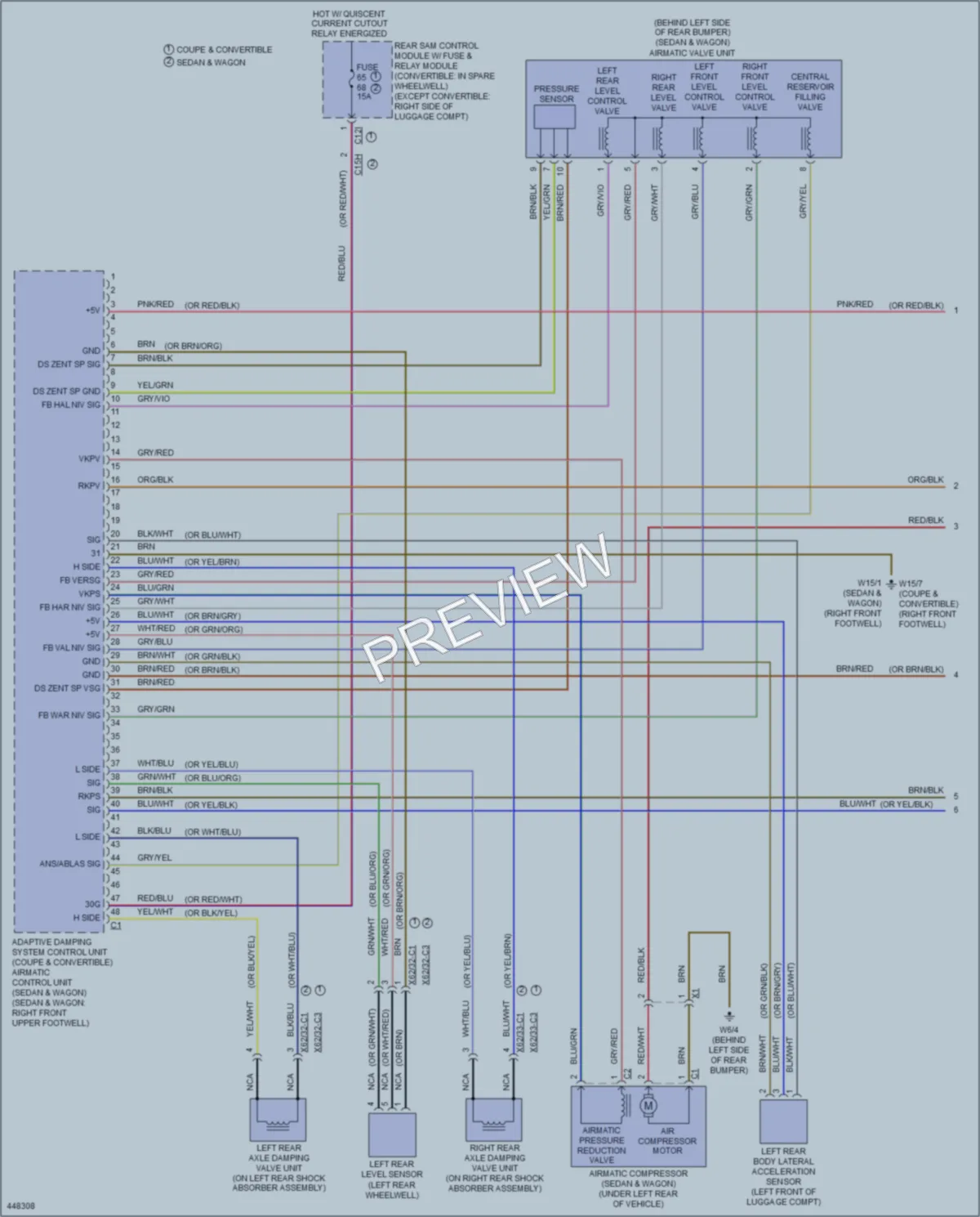 2014 MercedesBenz E350 Electronic Suspension wiring diagram preview