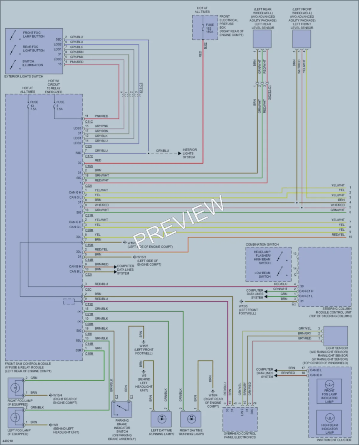 2014 MercedesBenz E350 Headlights wiring diagram preview