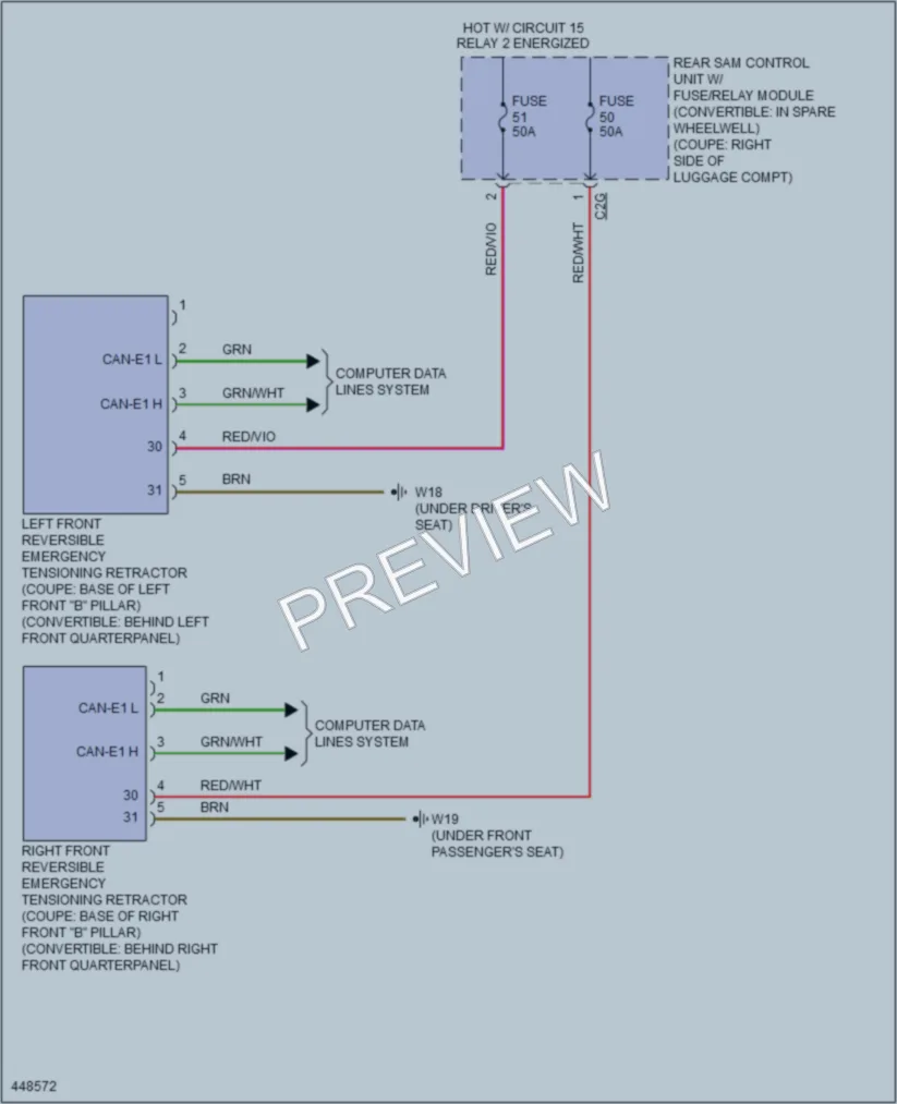 2014 MercedesBenz E350 Supplemental Restraints wiring diagram preview