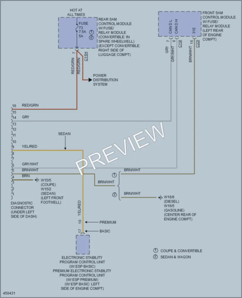 2014 MercedesBenz E400HYBRID Computer Data Lines wiring diagram preview