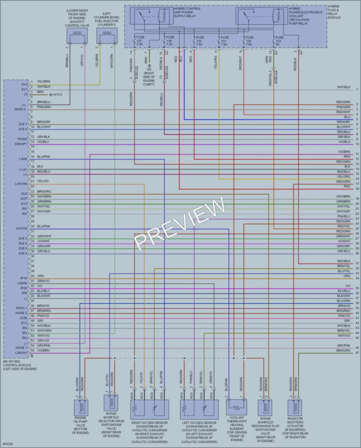 2014 MercedesBenz E400HYBRID Engine Performance wiring diagram preview