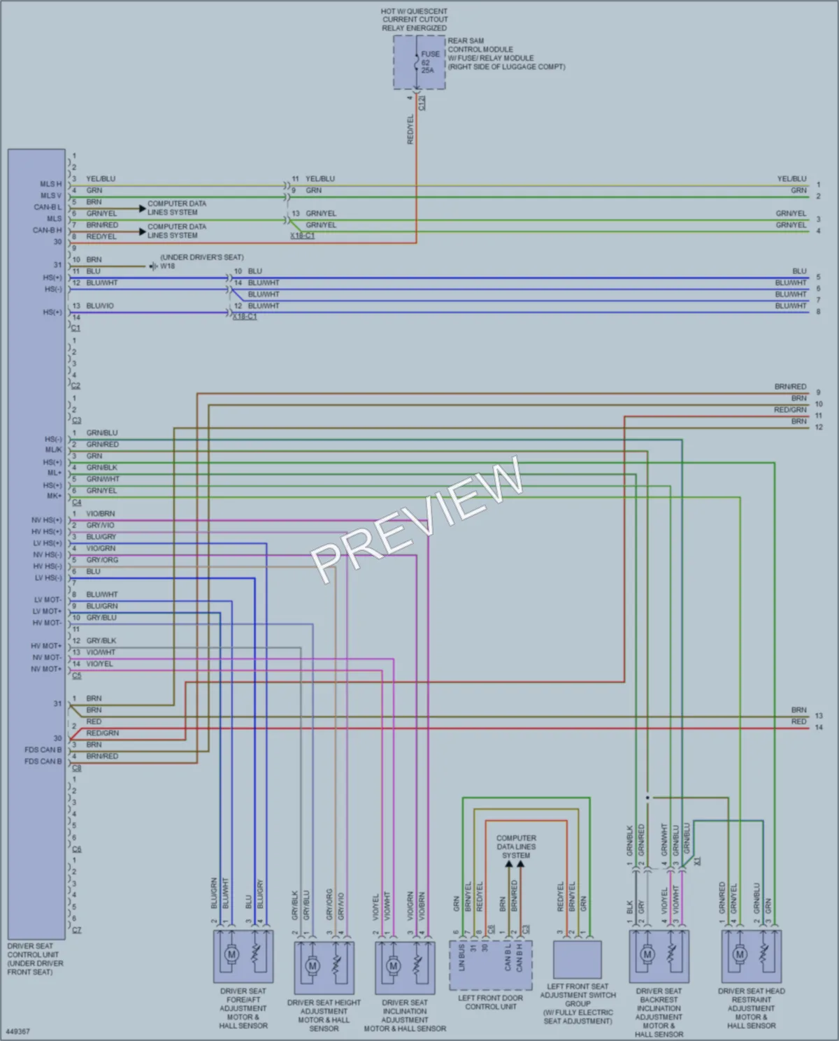 2014 MercedesBenz E400HYBRID Memory Systems wiring diagram preview