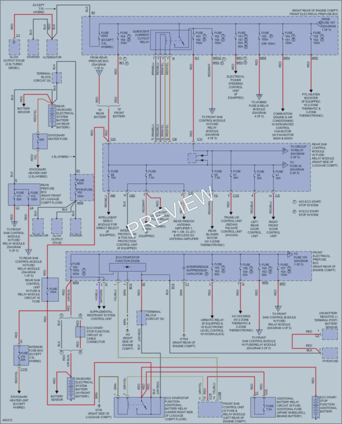2014 MercedesBenz E400HYBRID Power Distribution wiring diagram preview