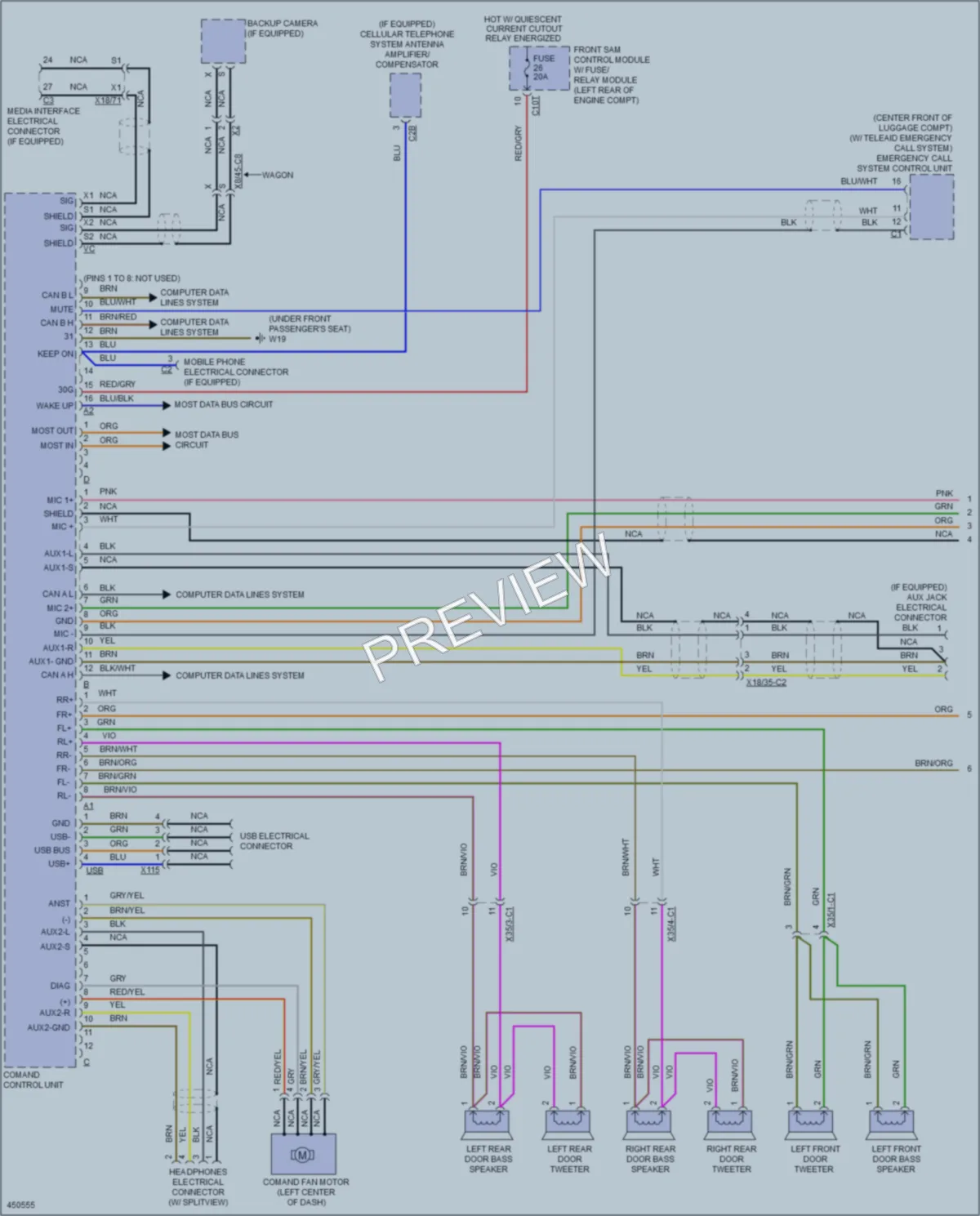 2014 MercedesBenz E400HYBRID Radio wiring diagram preview